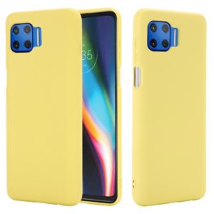 For Motorola Moto G 5G Plus Solid Color Liquid Silicone Dropproof Full Coverage Protective Case(Yellow) (OEM)