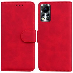 For Infinix Hot 11S NFC X6812B Skin Feel Pure Color Flip Leather Phone Case(Red) (OEM)