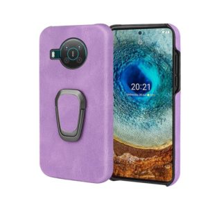 For Nokia X10 / X20 Ring Holder PU Phone Case(Purple) (OEM)