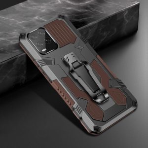 For OPPO Realme 8 / 8 Pro Armor Warrior Shockproof PC + TPU Protective Case(Coffee) (OEM)