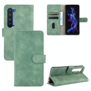 For Sharp Aquos R5G Solid Color Skin Feel Magnetic Buckle Horizontal Flip Calf Texture PU Leather Case with Holder & Card Slots & Wallet(Green) (OEM)