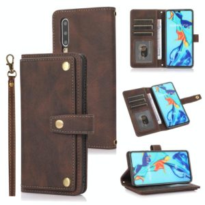 For Huawei P30 PU + TPU Horizontal Flip Leather Case with Holder & Card Slot & Wallet & Lanyard(Brown) (OEM)