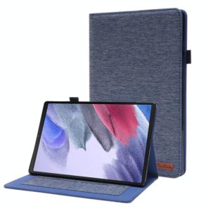For Samsung Galaxy Tab A8 10.5 2021 Horizontal Flip Fabric PU Leather Tablet Case with Card Slots & Holder(Blue) (OEM)