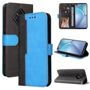 For Infinix Zero 8 Business Stitching-Color Horizontal Flip PU Leather Case with Holder & Card Slots & Photo Frame(Blue) (OEM)