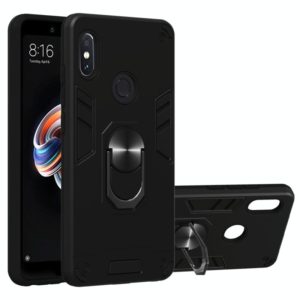 For Xiaomi Rdemi Note 5 Pro / Note 5 2 in 1 Armour Series PC + TPU Protective Case with Ring Holder(Black) (OEM)