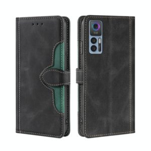 For TCL 30 5G/30+ 5G Stitching Skin Feel Magnetic Buckle Horizontal Flip PU Leather Case(Black) (OEM)