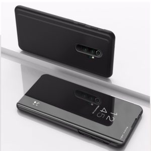 For Xiaomi Redmi Note 8 Pro Plating Mirror Horizontal Flip Leather with Bracket Holster(Black) (OEM)