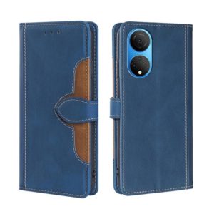 For Honor X7 4G Skin Feel Magnetic Buckle Leather Phone Case(Blue) (OEM)