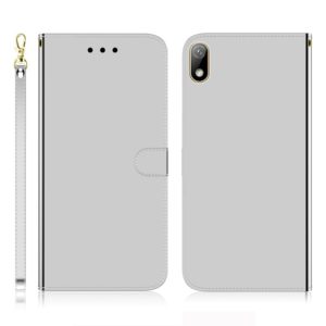 For Huawei Y5 (2019) / Honor 8s Imitated Mirror Surface Horizontal Flip Leather Case with Holder & Card Slots & Wallet & Lanyard(Silver) (OEM)