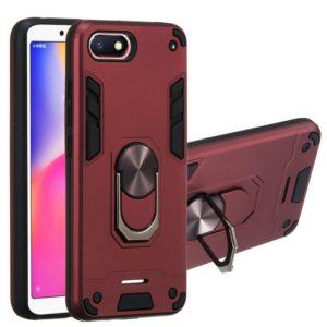 For Xiaomi Redmi 6A (Nonporous) 2 in 1 Armour Series PC + TPU Protective Case with Ring Holder(Wine Red) (OEM)