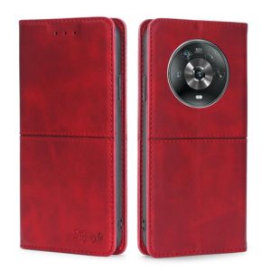 For Honor Magic4 Cow Texture Magnetic Horizontal Flip Leather Phone Case(Red) (OEM)