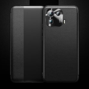 For Xiaomi Mi 11 Pro Magnetic Side Window View Shockproof Horizontal Flip Leather Case(Black) (OEM)