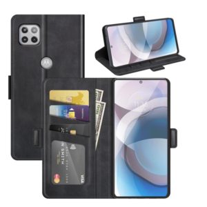 For Motorola Moto One 5G Ace Dual-side Magnetic Buckle Horizontal Flip Leather Case with Holder & Card Slots & Wallet(Dark Blue) (OEM)