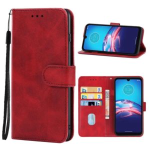 Leather Phone Case For Motorola Moto E6i(Red) (OEM)