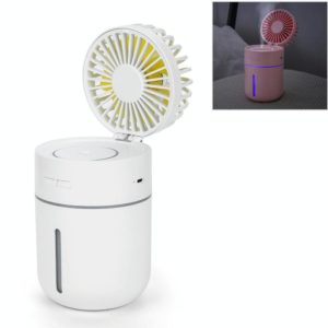 T9 Portable Adjustable USB Charging Desktop Humidifying Fan with 3 Speed Control (White) (OEM)