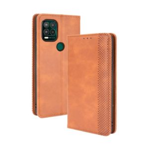 For Motorola Moto G Stylus 5G 2021 Magnetic Buckle Retro Crazy Horse Texture Horizontal Flip Leather Case with Holder & Card Slots & Photo Frame(Brown) (OEM)