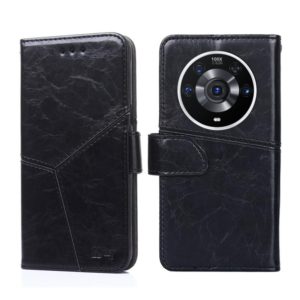 For Honor Magic3 Pro Geometric Stitching Horizontal Flip Leather Phone Case(Black) (OEM)
