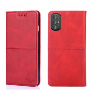 For Motorola Moto G Power 2022 Cow Texture Magnetic Horizontal Flip Leather Phone Case(Red) (OEM)