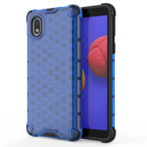 For Samsung Galaxy A01 Core Shockproof Honeycomb PC + TPU Protective Case(Blue) (OEM)