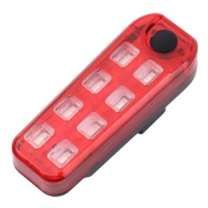 QZ-W007 8 x SMD Rechargeable Red and Blue Bicycle Safety Warning Tail Light (OEM)