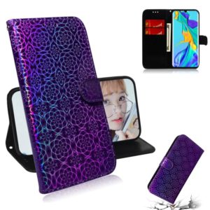 For Huawei P30 Pro Solid Color Colorful Magnetic Buckle Horizontal Flip PU Leather Case with Holder & Card Slots & Wallet & Lanyard(Purple) (OEM)