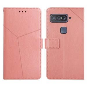 For Asus Smartphone for Snapdragon Insiders Y Stitching Horizontal Flip Leather Phone Case(Rose Gold) (OEM)