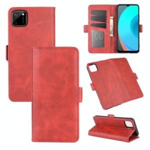 For OPPO Realme C11 Dual-side Magnetic Buckle Horizontal Flip Leather Case with Holder & Card Slots & Wallet(Red) (OEM)