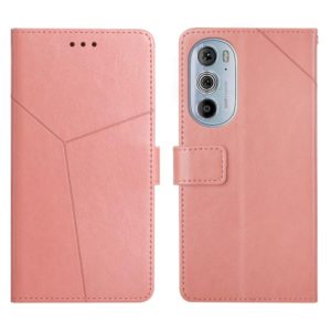 For Motorola Edge 30 Pro Y Stitching Horizontal Flip Leather Phone Case(Rose Gold) (OEM)