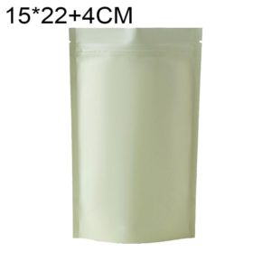 100 PCS/Set Matte Aluminum Foil Snack Stand-up Pouch, Size:15x22+4cm(Beige Yellow) (OEM)