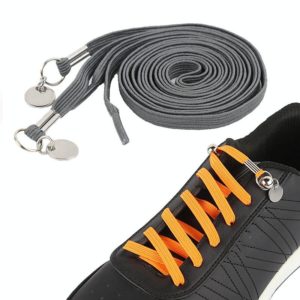 1 Pair Sports Casual Color Stretch Free Shoe Lace(Dark Gray) (OEM)