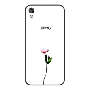 For Honor Play 3e Colorful Painted Glass Phone Case(A Flower) (OEM)