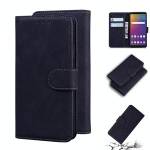 For LG Stylo 5 Skin Feel Pure Color Flip Leather Phone Case(Black) (OEM)