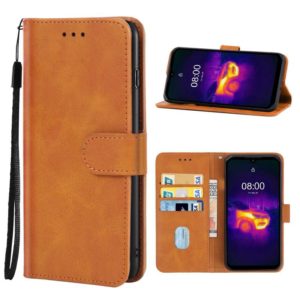 Leather Phone Case For Ulefone Armor 11T 5G / 11 5G(Brown) (OEM)