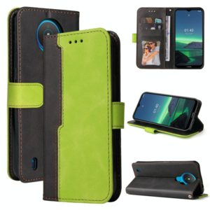For Nokia 1.4 Business Stitching-Color Horizontal Flip PU Leather Case with Holder & Card Slots & Photo Frame(Green) (OEM)