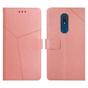 For Nokia C3 Y Stitching Horizontal Flip Leather Phone Case(Rose Gold) (OEM)