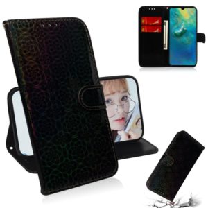 For Huawei Mate 20 Solid Color Colorful Magnetic Buckle Horizontal Flip PU Leather Case with Holder & Card Slots & Wallet & Lanyard(Black) (OEM)