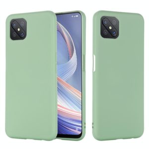 For OPPO A92s / Reno4 Z 5G Pure Color Liquid Silicone Shockproof Full Coverage Case(Green) (OEM)