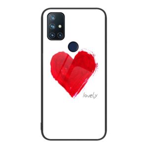For OnePlus Nord N10 5G Colorful Painted Glass Phone Case(Love) (OEM)