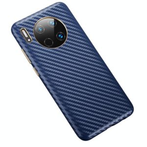 For Huawei Mate 30 Carbon Fiber Leather Texture Kevlar Anti-fall Phone Protective Case(Blue) (OEM)