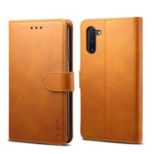 For Galaxy Note 10 GUSSIM Business Style Horizontal Flip Leather Case with Holder & Card Slots & Wallet(Khaki) (GUSSIM) (OEM)
