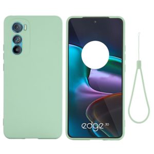 For Motorola Edge 30 Pure Color Liquid Silicone Shockproof Phone Case(Green) (OEM)