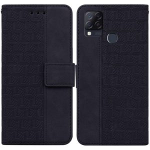 For Infinix Hot 10s / Hot 10T Geometric Embossed Leather Phone Case(Black) (OEM)