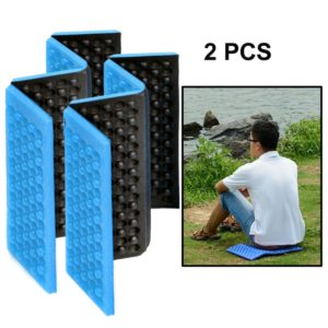 2 PCS Portable Folding Cellular Massage Cushion Outdoors Damp Proof Picnic Seat Mats EVA Pad(Blue) (OEM)