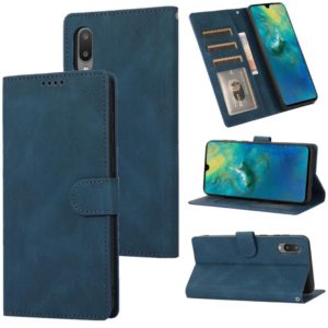 For Samsung Galaxy A02 (EU Version) Fantasy Classic Skin-feel Calfskin Texture Magnetic Buckle Horizontal Flip PU Leather Case with Holder & Card Slot & Wallet(Blue) (OEM)