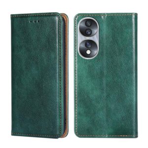 For Honor 70 Gloss Oil Solid Color Magnetic Leather Phone Case(Green) (OEM)
