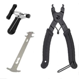 Bicycle Chain Disassembly Pliers Chain Cutter Chain Ruler Set(Black handle chain cutter, big pliers, ruler) (OEM)