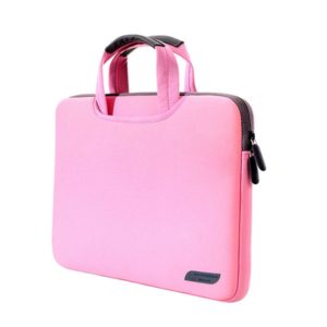 12 inch Portable Air Permeable Handheld Sleeve Bag for MacBook, Lenovo and other Laptops, Size:32x21x2cm(Pink) (OEM)