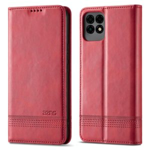 For Huawei Maimang 10 SE AZNS Magnetic Calf Texture Horizontal Flip Leather Case with Card Slots & Holder & Wallet(Red) (AZNS) (OEM)
