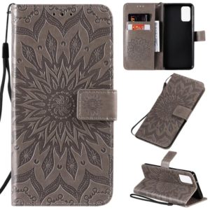 For Galaxy S20+ Sun Print Horizontal Flip Protective Case with Holder & Card Slots & Wallet(Gray) (OEM)