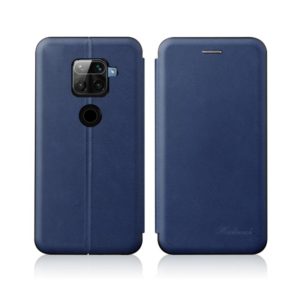 For Xiaomi Redmi Note 9 /10X 4G Integrated Electricity Pressing Retro Texture Magnetic TPU+PU Leather Case with Card Slot & Holder(Blue) (OEM)